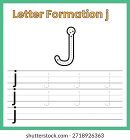 Letra minúscula j: hoja de trabajo de formación interna