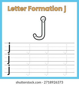 Letra minúscula j: hoja de trabajo de formación interna