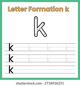 Letra minúscula k – Hoja de trabajo de formación interna