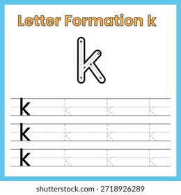 Letra minúscula k – Hoja de trabajo de formación interna