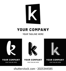 Lowercase Letter K Logo Set