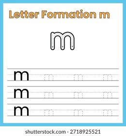 Letra minúscula m – Hoja de trabajo de formación interna