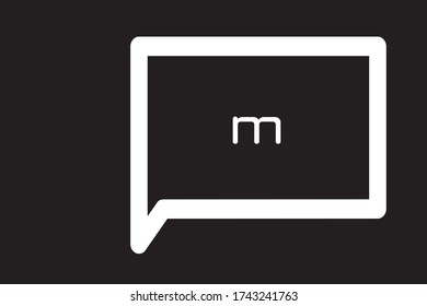 Lowercase letter m vector image