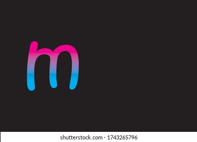 Lowercase letter m vector image