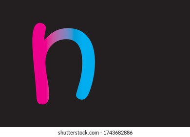 Lowercase letter n vector image
