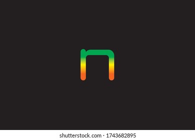 Lowercase letter n vector image
