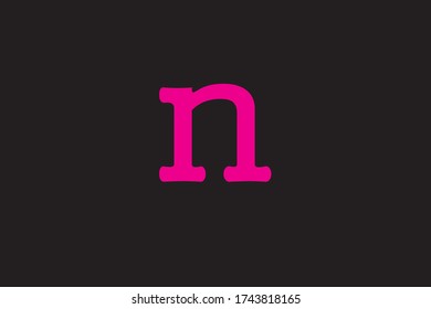 Lowercase letter n vector image