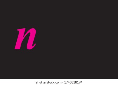 Lowercase letter n vector image