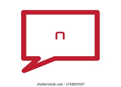 Lowercase letter n vector image