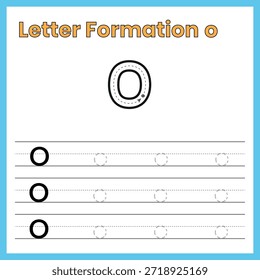 Letra minúscula o – Hoja de trabajo de formación interna