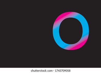 Lowercase letter o vector image