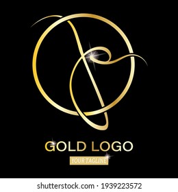 Letra P minúscula en un marco redondo. Plantilla vectorial para logotipo, etiqueta adhesiva o marca. Diseño plano.