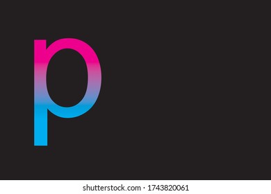 Lowercase letter p vector image