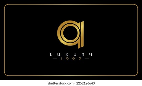 Lowercase letter Q golden monogram logo design, Creative Gold color letter q icon.