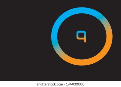 Lowercase letter q vector image
