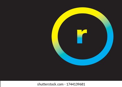 Lowercase letter r vector image