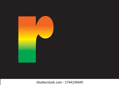Lowercase letter r vector image
