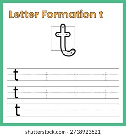 Kleinbuchstabe T - Arbeitsblatt "Innere Formation"
