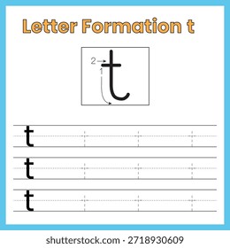 Kleinbuchstabe T - Arbeitsblatt "Außerhalb der Formation"