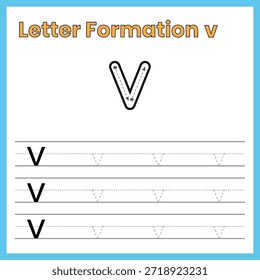 Letra minúscula V – Hoja de trabajo de formación interna