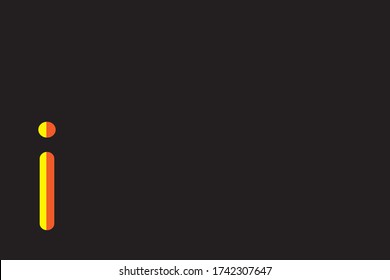 Letra minúscula i imagen vectorial