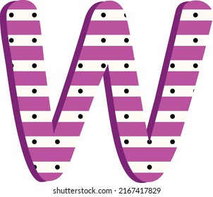  lowercase letter w symbol design