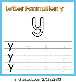 Letra minúscula y – Hoja de trabajo de formación interna