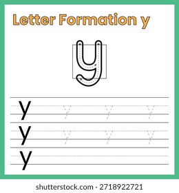 Letra minúscula y – Hoja de trabajo de formación interna