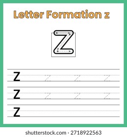Letra minúscula z – Hoja de trabajo de formación interna
