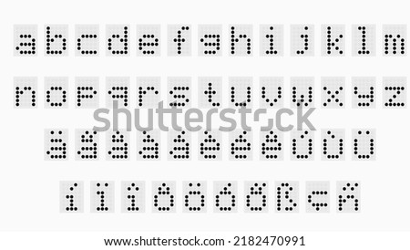 Lowercase letters with 5x7 dots matrix.