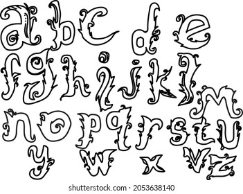 lowercase letters that can be used as fonts in a work.