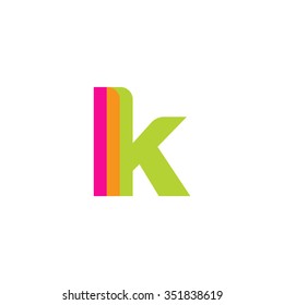 lowercase lk logo, pink green overlap transparent logo, modern lifestyle logo