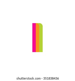 lowercase ll logo, pink green overlap transparent logo, modern lifestyle logo