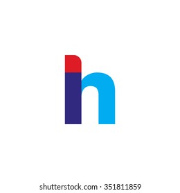 lowercase ln logo, red blue overlap transparent logo