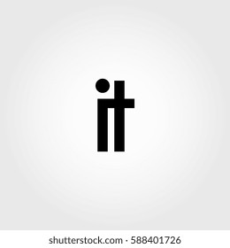 it lowercase logo black interrelated