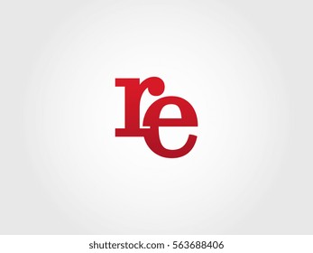 re lowercase logotype