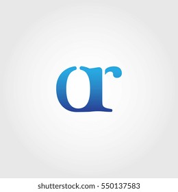 Lowercase or Logotype. Blue Letter Logo. Letter Abbreviations. Vector Template Element.