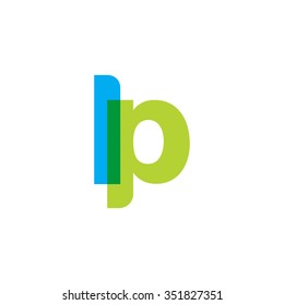 Lowercase Lp Logo Blue Green Overlap Stock Vector (Royalty Free ...