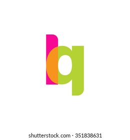 lowercase lq logo, pink green overlap transparent logo, modern lifestyle logo