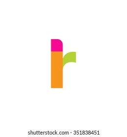 lowercase lr logo, pink green overlap transparent logo, modern lifestyle logo