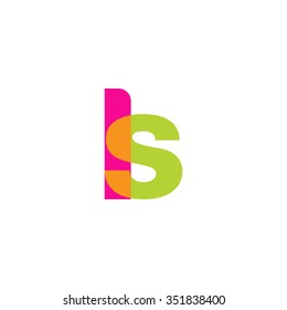 lowercase ls logo, pink green overlap transparent logo, modern lifestyle logo