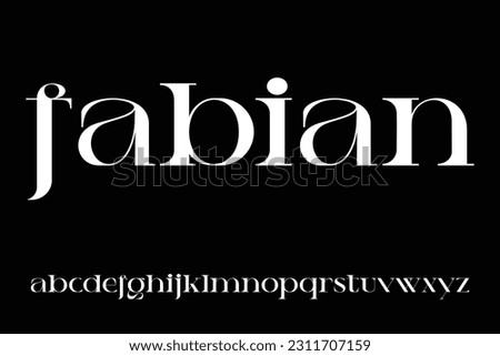 Lowercase luxury display font vector