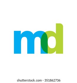 Lowercase Md Logo Blue Green Overlap Stock Vector (Royalty Free ...