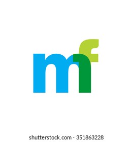 Lowercase Mf Logo Blue Green Overlap Stock Vector (Royalty Free ...