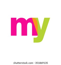 lowercase my logo, pink green overlap transparent logo, modern lifestyle logo