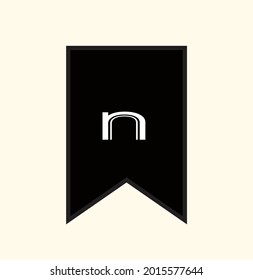Lowercase n for party wall decoration, such as Wedding, Birthday, Engagement. Alphabet icon vector