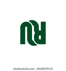 lowercase nd linked curves geometric logo vector 