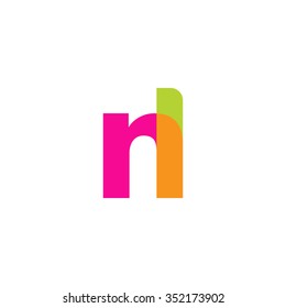 lowercase nl logo, pink green overlap transparent logo, modern lifestyle logo