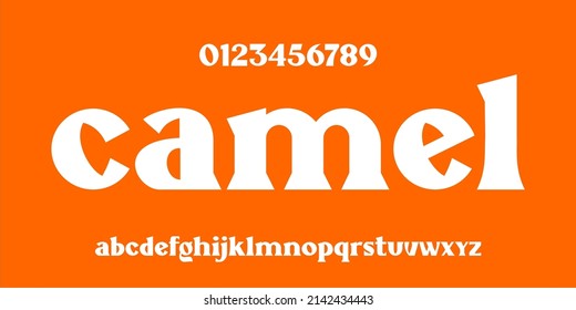 Lowercase and Number Vintage Vector Font