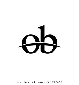 Lowercase ob black logo